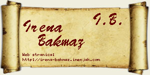 Irena Bakmaz vizit kartica
